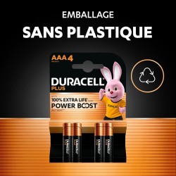 DURACELL Plus Piles AAA (Lot de 24) – Piles Alcalines 1,5 V–Durent jusqu’à 100 % plus longtemps grâce aux Actifs POWER BOOST–Fia