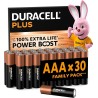 DURACELL Plus Piles AAA (Lot de 30) – Piles Alcalines 1,5 V–Durent Jusqu’à 100% Plus Longtemps grâce aux Actifs Power Boost–Fiab