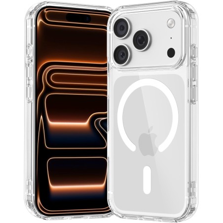 NEW'C Magnétique Coque pour iPhone 17 Pro Max (6,9 Pouces), Compatible avec MagSafe Antichoc Ultime avec Cordon – Magnétisme Pui