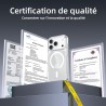 NEW'C Magnétique Coque pour iPhone 17 Pro Max (6,9 Pouces), Compatible avec MagSafe Antichoc Ultime avec Cordon – Magnétisme Pui