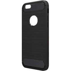 NEW'C Coque pour iPhone 6 et iPhone 6S, Coque de Protection avec Absorption de Choc et Fibre de Carbone Silicone en Gel Flex
