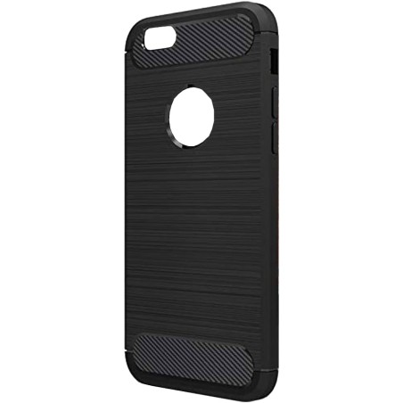 NEW'C Coque pour iPhone 6 et iPhone 6S, Coque de Protection avec Absorption de Choc et Fibre de Carbone Silicone en Gel Flex