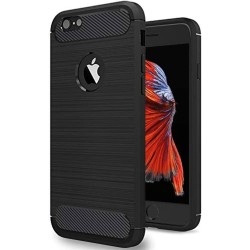 NEW'C Coque pour iPhone 6 et iPhone 6S, Coque de Protection avec Absorption de Choc et Fibre de Carbone Silicone en Gel Flex