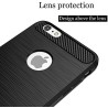 NEW'C Coque pour iPhone 6 et iPhone 6S, Coque de Protection avec Absorption de Choc et Fibre de Carbone Silicone en Gel Flex