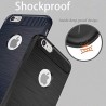 NEW'C Coque pour iPhone 6 et iPhone 6S, Coque de Protection avec Absorption de Choc et Fibre de Carbone Silicone en Gel Flex