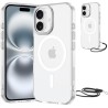 NEW'C Magnétique Coque pour iPhone 16 (6,1 Pouces), Compatible avec MagSafe Antichoc Ultime avec Cordon – Magnétisme Puissant et