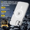 NEW'C Magnétique Coque pour iPhone 16 (6,1 Pouces), Compatible avec MagSafe Antichoc Ultime avec Cordon – Magnétisme Puissant et