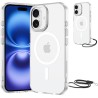 NEW'C Magnétique Coque pour iPhone 16 Plus (6,7 Pouces), Compatible avec MagSafe Antichoc Ultime avec Cordon – Magnétisme Puissa