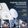 NEW'C Magnétique Coque pour iPhone 16 Plus (6,7 Pouces), Compatible avec MagSafe Antichoc Ultime avec Cordon – Magnétisme Puissa