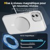 NEW'C Magnétique Coque pour iPhone 16 Plus (6,7 Pouces), Compatible avec MagSafe Antichoc Ultime avec Cordon – Magnétisme Puissa
