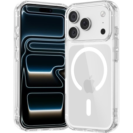 NEW'C Magnétique Coque pour iPhone 17 Pro (6,3 Pouces), Compatible avec MagSafe Antichoc Ultime avec Cordon – Magnétisme Puissan