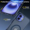 NEW'C Magnétique Coque pour iPhone 16 (6,1 Pouces), Compatible avec MagSafe Antichoc Ultime avec Cordon – Magnétisme Puissant et