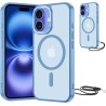 NEW'C Magnétique Coque pour iPhone 16 (6,1 Pouces), Compatible avec MagSafe Antichoc Ultime avec Cordon – Magnétisme Puissant et