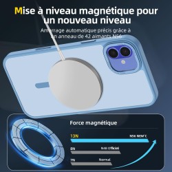 NEW'C Magnétique Coque pour iPhone 16 (6,1 Pouces), Compatible avec MagSafe Antichoc Ultime avec Cordon – Magnétisme Puissant et