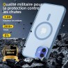 NEW'C Magnétique Coque pour iPhone 16 (6,1 Pouces), Compatible avec MagSafe Antichoc Ultime avec Cordon – Magnétisme Puissant et