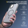 NEW'C Magnétique Coque pour iPhone 16 (6,1 Pouces), Compatible avec MagSafe Antichoc Ultime avec Cordon – Magnétisme Puissant et