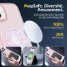 NEW'C Magnétique Coque pour iPhone 16 (6,1 Pouces), Compatible avec MagSafe Antichoc Ultime avec Cordon – Magnétisme Puissant et