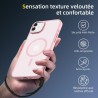 NEW'C Magnétique Coque pour iPhone 16 (6,1 Pouces), Compatible avec MagSafe Antichoc Ultime avec Cordon – Magnétisme Puissant et
