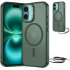 NEW'C Magnétique Coque pour iPhone 16 (6,1 Pouces), Compatible avec MagSafe Antichoc Ultime avec Cordon – Magnétisme Puissant et