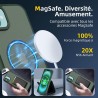 NEW'C Magnétique Coque pour iPhone 16 (6,1 Pouces), Compatible avec MagSafe Antichoc Ultime avec Cordon – Magnétisme Puissant et