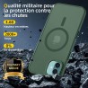 NEW'C Magnétique Coque pour iPhone 16 (6,1 Pouces), Compatible avec MagSafe Antichoc Ultime avec Cordon – Magnétisme Puissant et