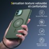 NEW'C Magnétique Coque pour iPhone 16 (6,1 Pouces), Compatible avec MagSafe Antichoc Ultime avec Cordon – Magnétisme Puissant et