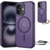 NEW'C Magnétique Coque pour iPhone 16 (6,1 Pouces), Compatible avec MagSafe Antichoc Ultime avec Cordon – Magnétisme Puissant et