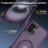 NEW'C Magnétique Coque pour iPhone 16 (6,1 Pouces), Compatible avec MagSafe Antichoc Ultime avec Cordon – Magnétisme Puissant et