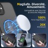 NEW'C Magnétique Coque pour iPhone 16 Plus (6,7 Pouces), Compatible avec MagSafe Antichoc Ultime avec Cordon – Magnétisme Puissa