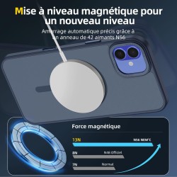 NEW'C Magnétique Coque pour iPhone 16 Plus (6,7 Pouces), Compatible avec MagSafe Antichoc Ultime avec Cordon – Magnétisme Puissa