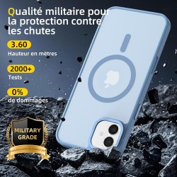 NEW'C Magnétique Coque pour iPhone 16 Plus (6,7 Pouces), Compatible avec MagSafe Antichoc Ultime avec Cordon – Magnétisme Puissa