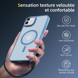 NEW'C Magnétique Coque pour iPhone 16 Plus (6,7 Pouces), Compatible avec MagSafe Antichoc Ultime avec Cordon – Magnétisme Puissa