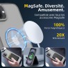 NEW'C Magnétique Coque pour iPhone 16 Plus (6,7 Pouces), Compatible avec MagSafe Antichoc Ultime avec Cordon – Magnétisme Puissa