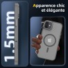 NEW'C Magnétique Coque pour iPhone 16 Plus (6,7 Pouces), Compatible avec MagSafe Antichoc Ultime avec Cordon – Magnétisme Puissa