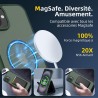 NEW'C Magnétique Coque pour iPhone 16 Plus (6,7 Pouces), Compatible avec MagSafe Antichoc Ultime avec Cordon – Magnétisme Puissa