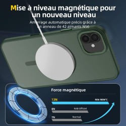 NEW'C Magnétique Coque pour iPhone 16 Plus (6,7 Pouces), Compatible avec MagSafe Antichoc Ultime avec Cordon – Magnétisme Puissa
