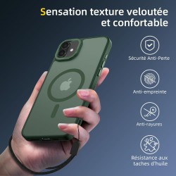NEW'C Magnétique Coque pour iPhone 16 Plus (6,7 Pouces), Compatible avec MagSafe Antichoc Ultime avec Cordon – Magnétisme Puissa