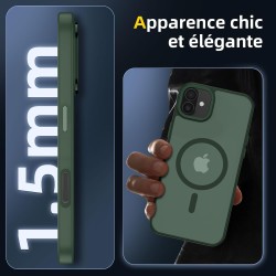 NEW'C Magnétique Coque pour iPhone 16 Plus (6,7 Pouces), Compatible avec MagSafe Antichoc Ultime avec Cordon – Magnétisme Puissa