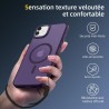 NEW'C Magnétique Coque pour iPhone 16 Plus (6,7 Pouces), Compatible avec MagSafe Antichoc Ultime avec Cordon – Magnétisme Puissa