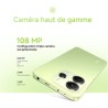 Xiaomi smartphone rougemi note 14,8+256gb,noir,système de caméra ia 108mp,batterie 5500mah,écran de soins oculiares 120hz,foncti
