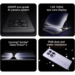 Xiaomi smartphone rougemi note 14 pro 5g,12+512gb,violet,caméra ia prograde 200mp,ip68,charge turbo 45w avec batterie 5110mah,fo