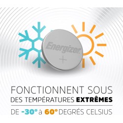 Energizer CR 2025 Pile Bouton (Lot de 12) - Piles Lithium 3V - pour clés électroniques, et Montres de Sport - Emballage sécurisé