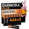 DURACELL Plus Piles AAA (Lot de 8) – Piles Alcalines 1,5 V–Durent Jusqu’à 100% Plus Longtemps grâce aux Actifs Power Boost–Fiabl