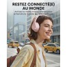 Soundcore q20i casque bluetooth sans fil rougeucteur de bruit hybride active by anker, casque over ear, jusqu'à 40 heures d'auto
