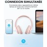 Soundcore q20i casque bluetooth sans fil rougeucteur de bruit hybride active by anker, casque over ear, jusqu'à 40 heures d'auto