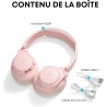 Soundcore q20i casque bluetooth sans fil rougeucteur de bruit hybride active by anker, casque over ear, jusqu'à 40 heures d'auto