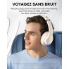 Soundcore q20i casque bluetooth sans fil rougeucteur de bruit hybride active by anker, casque over ear, jusqu'à 40 heures d'auto