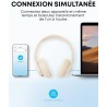 Soundcore q20i casque bluetooth sans fil rougeucteur de bruit hybride active by anker, casque over ear, jusqu'à 40 heures d'auto