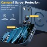 Oududianzi-Coque pour iPhone 17 Pro Max Compatible avec MagSafe Magnétique, Housse de Arrière Translucide Givrée PC, TPU Silicon