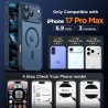 Oududianzi-Coque pour iPhone 17 Pro Max Compatible avec MagSafe Magnétique, Housse de Arrière Translucide Givrée PC, TPU Silicon